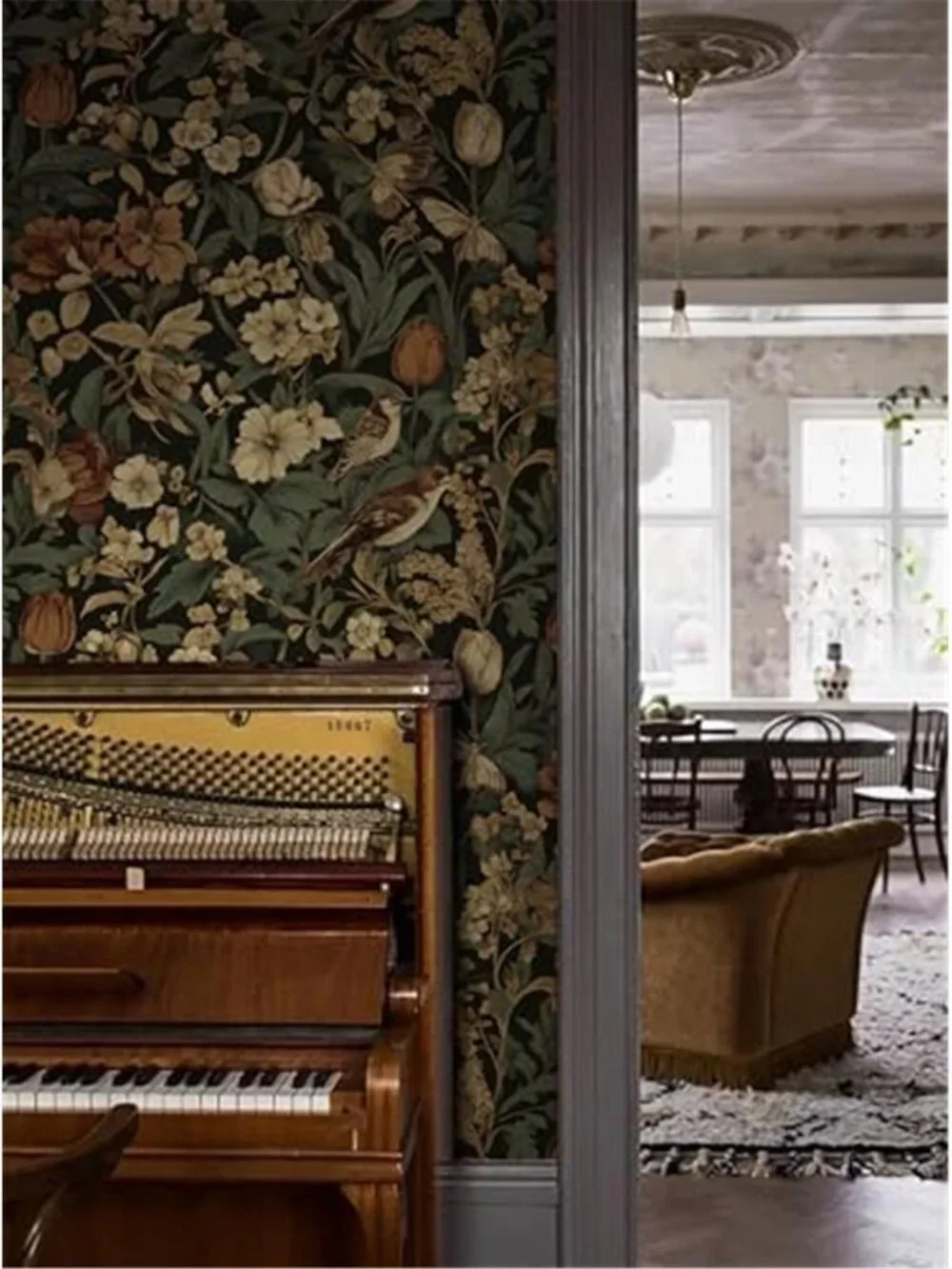 Floral Bird Peel And Stick Wallpaper Vintage Removable Contact Paper Decor